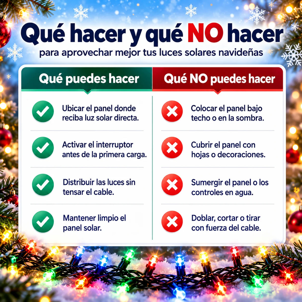 Luces Solares Navideñas