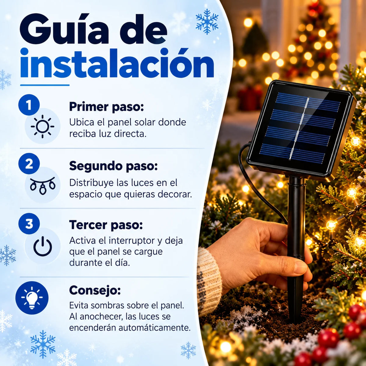 Luces Solares Navideñas